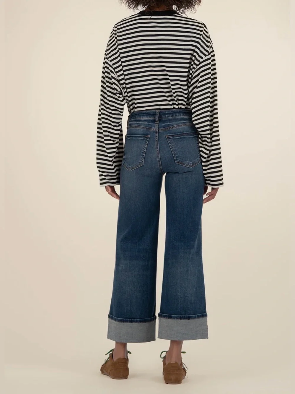 Kut from the Kloth "Meg" Ab Fab High Rise Cuffed/Rolled Hem Jeans SZ 10 - Picture 3 of 5